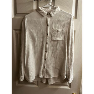 JESSICA SIMPSON ~WHITE BUTTON FRONT BLOUSE~ SM